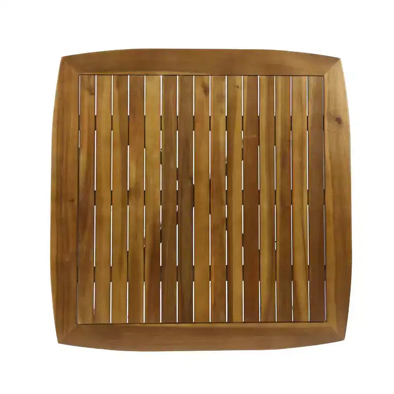 GDFStudio Tunica Outdoor Acacia Wood and Wicker 5 Piece Dining Set