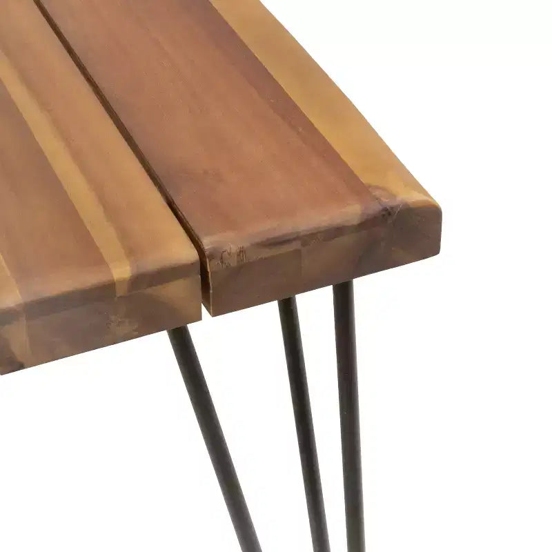 Ensemble de salle à manger GDFStudio Dalupiri de 7 pièces en osier et bois d'acacia pour extérieur