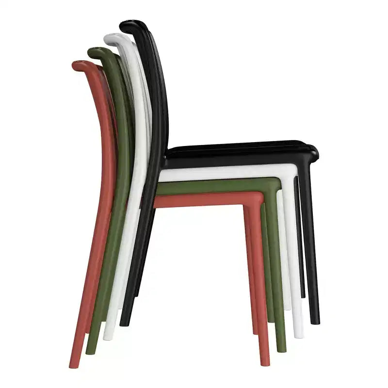 Ensemble de salle à manger extérieur 5 pièces WestinTrends Playa avec table en métal et chaises de patio empilables en résine