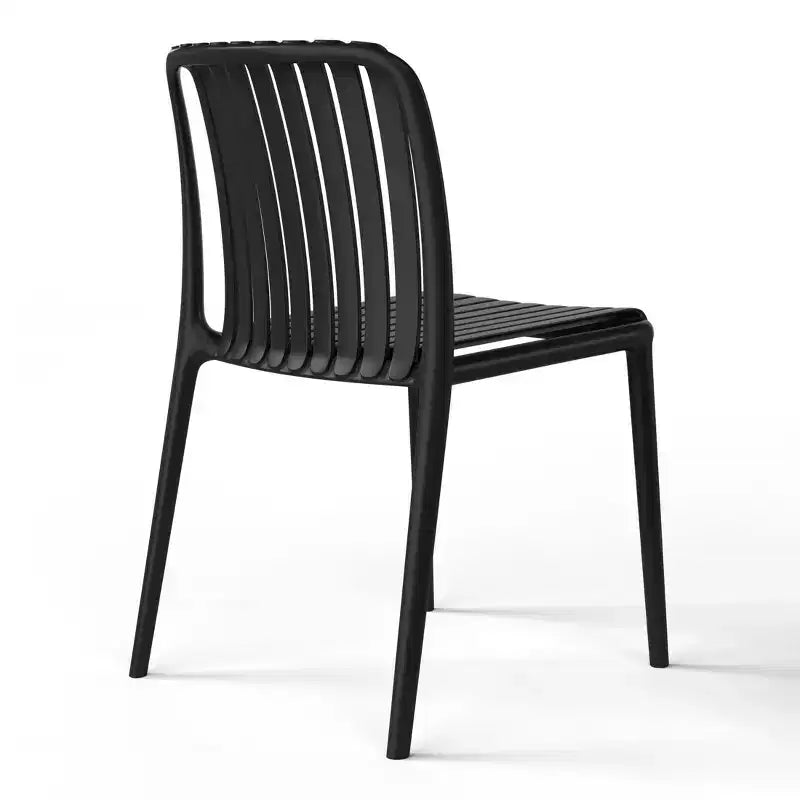 Ensemble de salle à manger extérieur 5 pièces WestinTrends Playa avec table en métal et chaises de patio empilables en résine