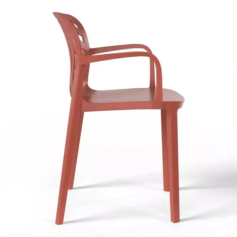 Ensemble de salle à manger d'extérieur et d'intérieur 3 pièces en métal WestinTrends Playa avec chaises de terrasse empilables
