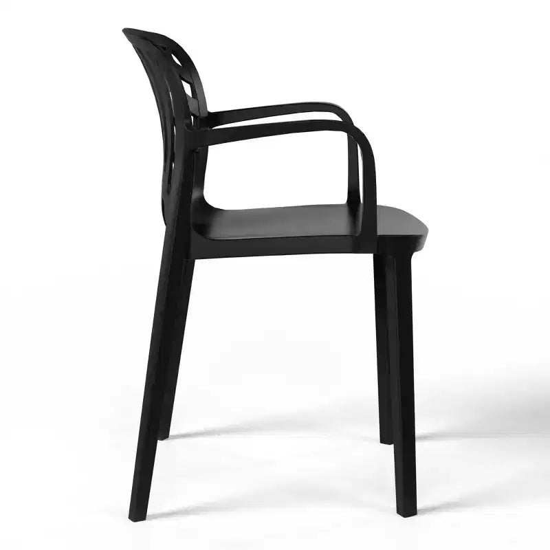 Ensemble de salle à manger d'extérieur et d'intérieur 3 pièces en métal WestinTrends Playa avec chaises de terrasse empilables