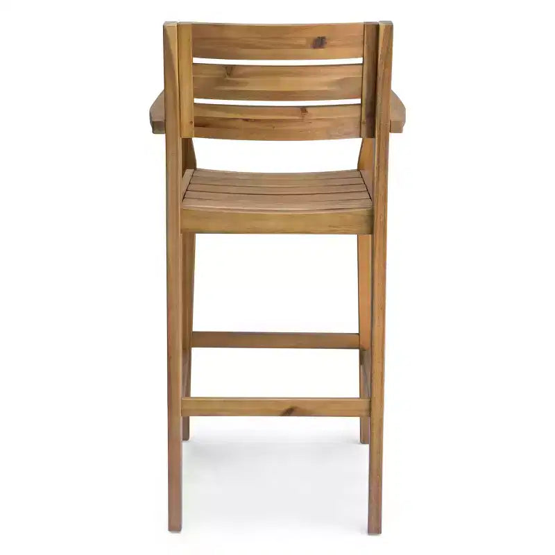 GDFStudio Brigitte Ensemble de bar d'extérieur 5 pièces en bois d'acacia avec design à lattes