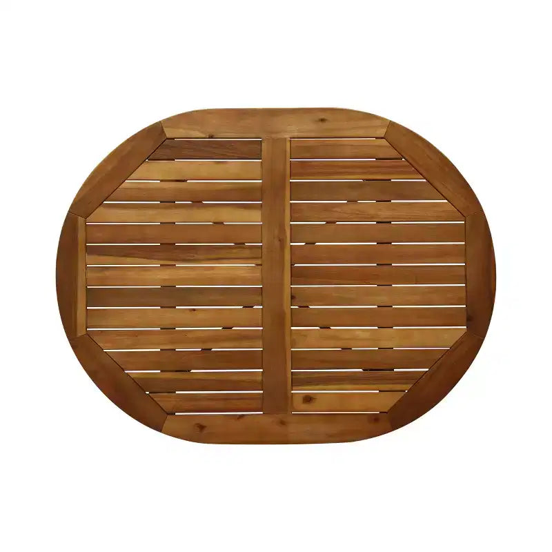 GDFStudio Brigitte Ensemble de bar d'extérieur 5 pièces en bois d'acacia avec design à lattes