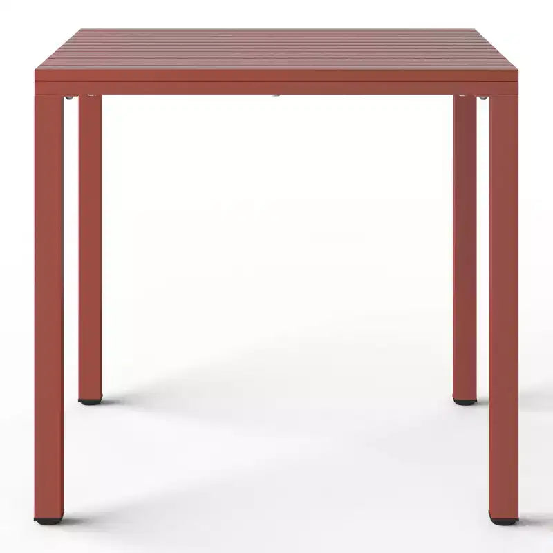 Ensemble de salle à manger d'extérieur carré 5 pièces Playa de WestinTrends, avec table à cadre métallique et chaises de salle à manger empilables pour patio