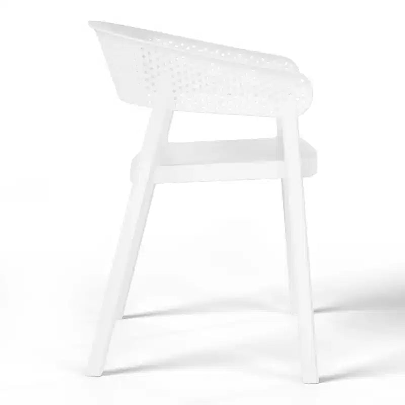 Ensemble de salle à manger d'extérieur carré 5 pièces Playa de WestinTrends, avec table à cadre métallique et chaises de salle à manger empilables pour patio