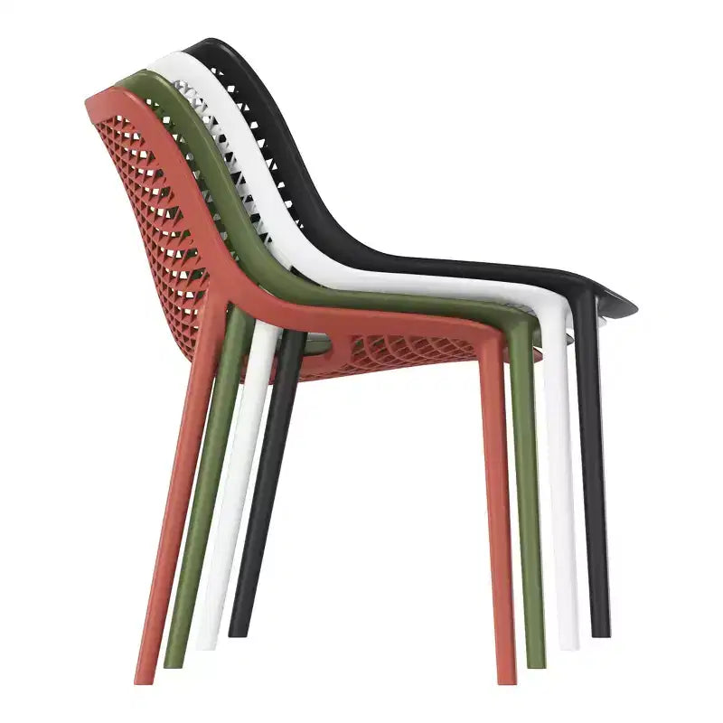 Ensemble de salle à manger d'extérieur 5 pièces WestinTrends Playa avec table à cadre métallique et chaises de patio empilables