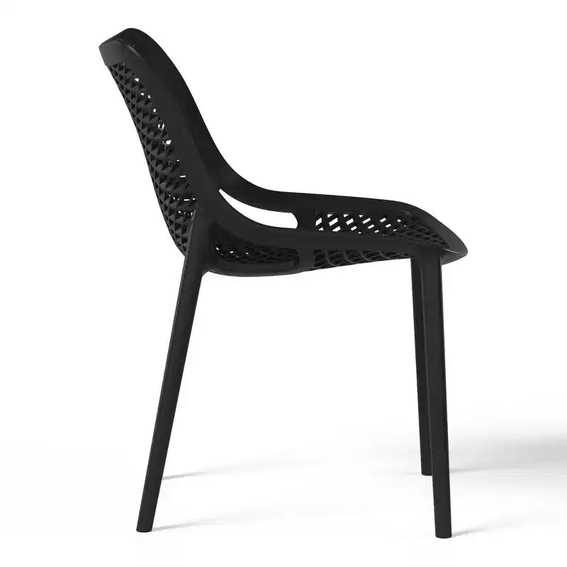 Ensemble de salle à manger d'extérieur 5 pièces WestinTrends Playa avec table à cadre métallique et chaises de patio empilables