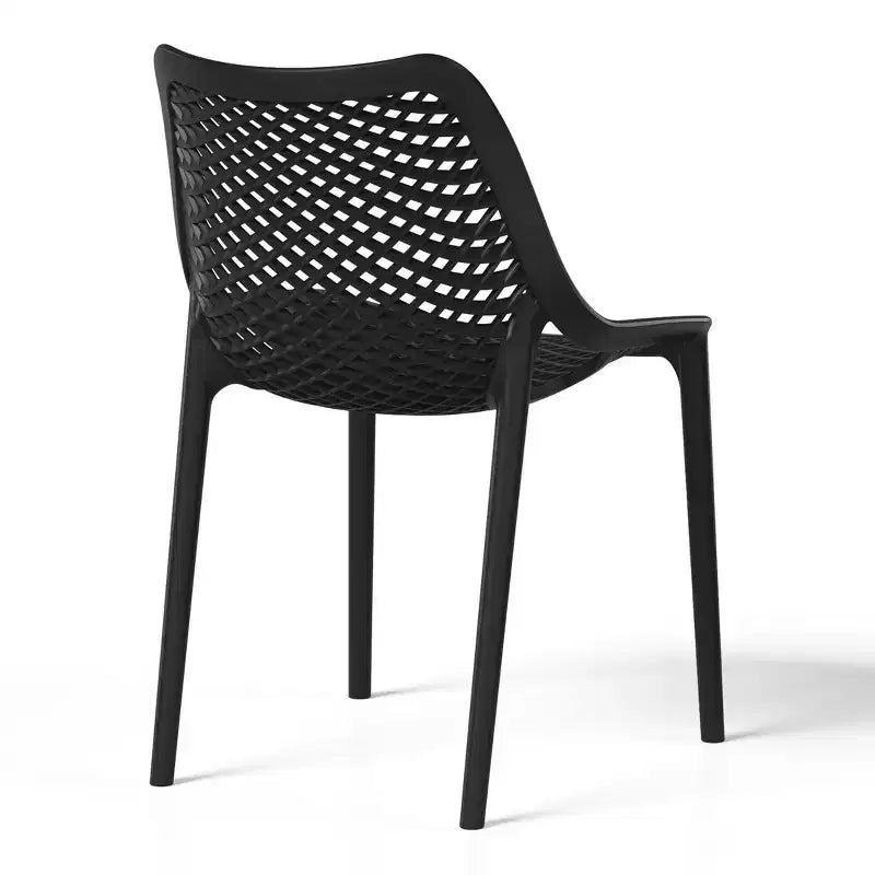 Ensemble de salle à manger d'extérieur 5 pièces WestinTrends Playa avec table à cadre métallique et chaises de patio empilables
