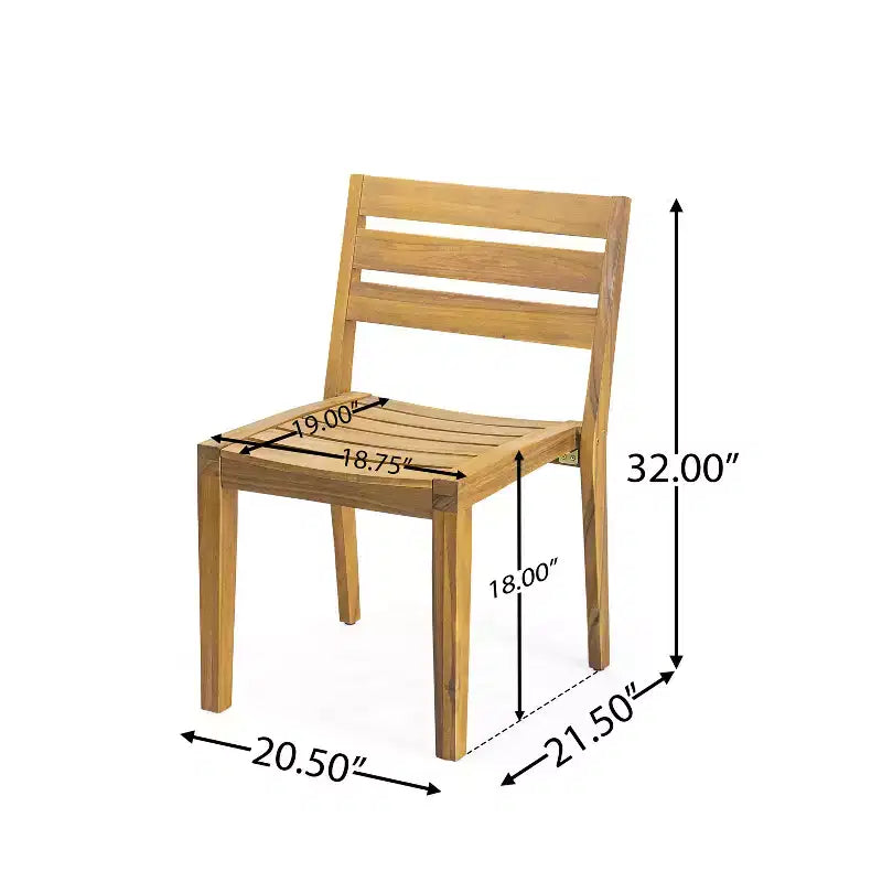 Christopher Knight Home Penelope Rustic 7 Piece Outdoor Acacia Wood Slatted Dining Set with Rattan Table