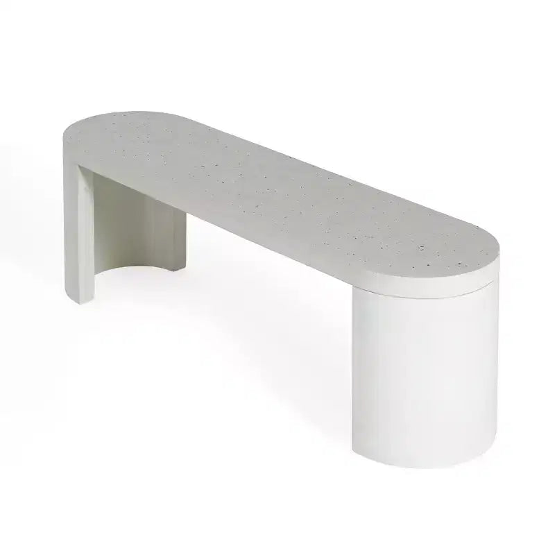 Ensemble de salle à manger d'extérieur moderne en béton terrazzo 2 pièces Clara Christopher Knight Home