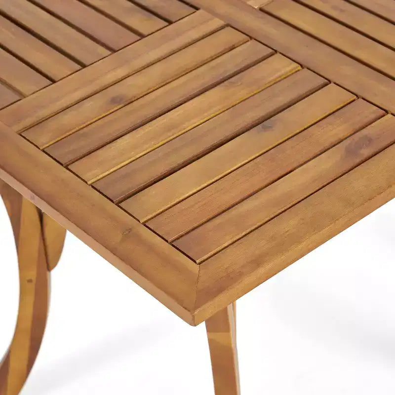 Christopher Knight Home Isidora – Ensemble de salle à manger d'extérieur 5 pièces en bois d'acacia rustique avec chaises en osier