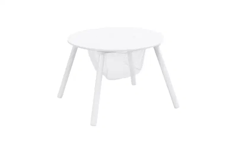 Children's Panel Table With 4 Chairs, Hidden Storage Bag Kitchen Chairs Modern Artistic Chairs For Dining Room, Children's Room White