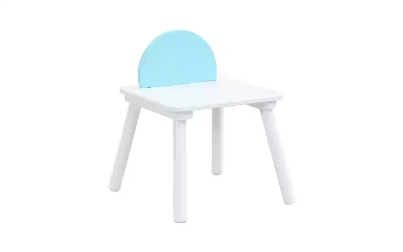 Children's Panel Table With 4 Chairs, Hidden Storage Bag Kitchen Chairs Modern Artistic Chairs For Dining Room, Children's Room White