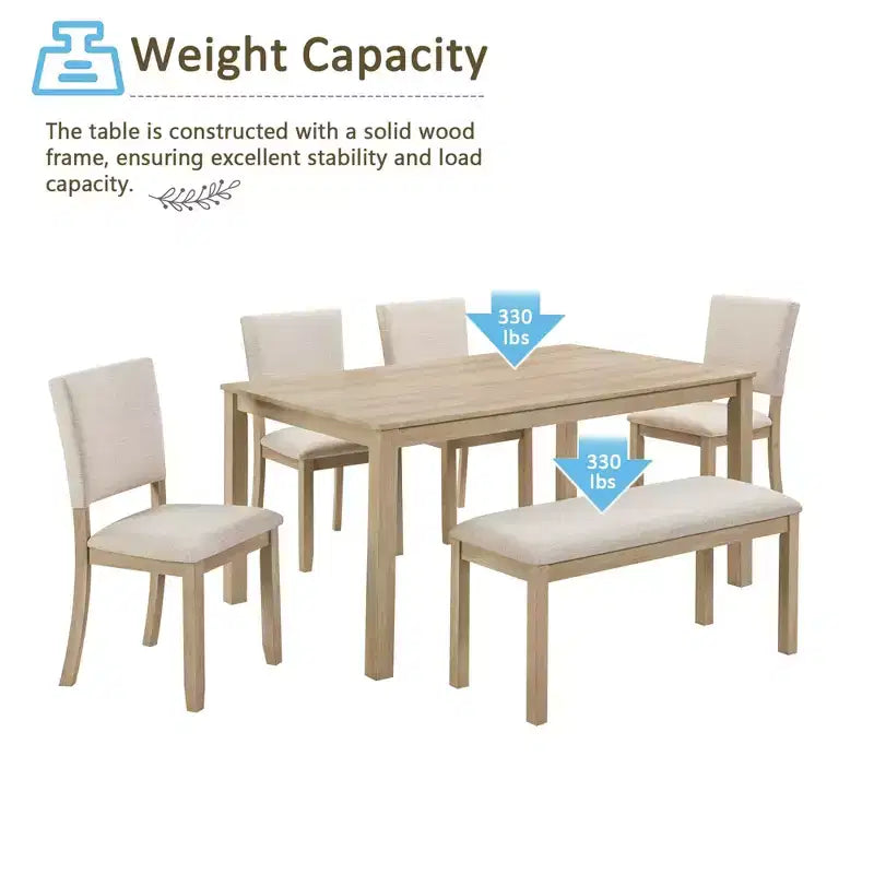 MAYEERTY 5-Piece 47.3 Modern Round Dining Set, 4 Upholstered Chairs, Antique Black & Beige