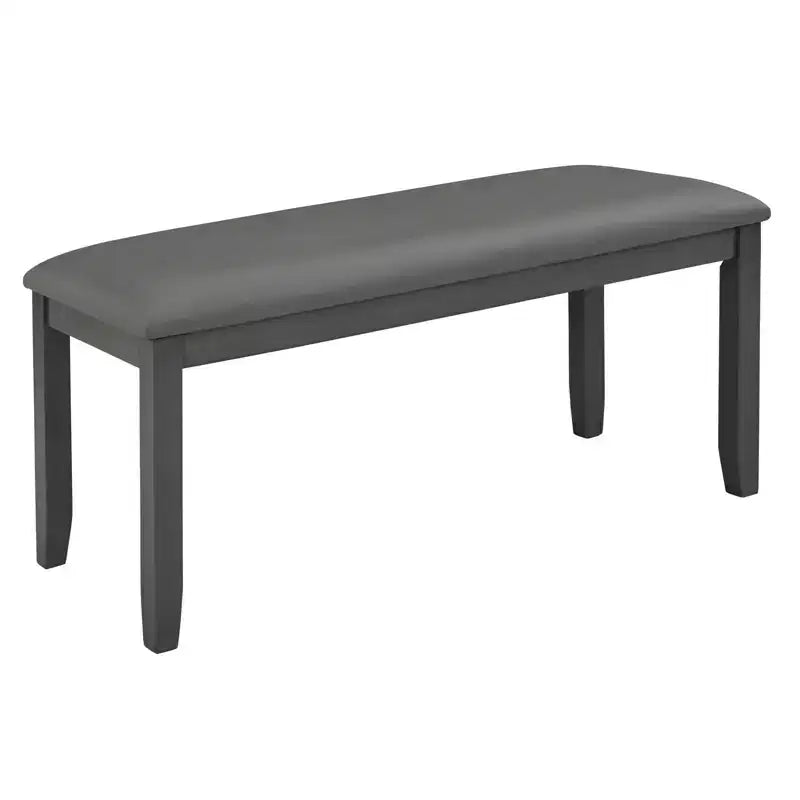 MAYEERTY Ensemble table à manger moderne 6 pièces, Table en bois avec 4 chaises et un banc, Gris