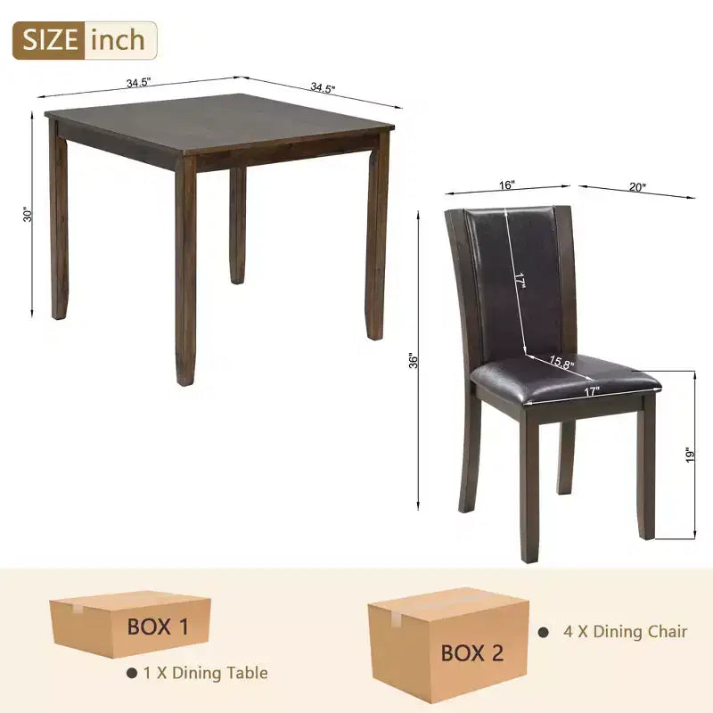 MAYEERTY Ensemble table à manger moderne 6 pièces, Table en bois avec 4 chaises et un banc, Gris