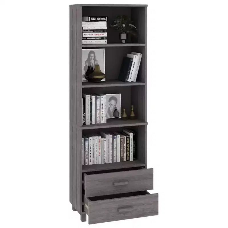 vidaXL Cabinet Bookshelf Entryway Cabinet with Storage HAMAR Solid Wood Pine