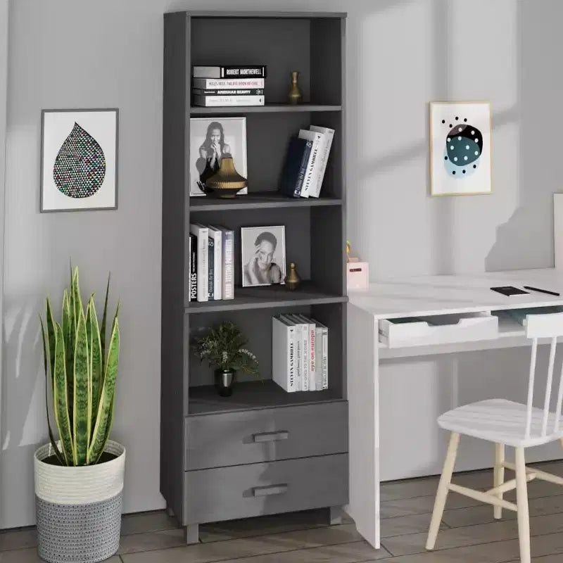 vidaXL Cabinet Bookshelf Entryway Cabinet with Storage HAMAR Solid Wood Pine