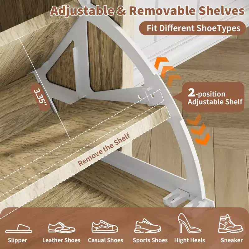 Shoe Cabinet with 4 Flip-Up Drawers,High-Capacity Hidden Storage Organizer, Simple Elegant Freestanding Wooden Shoe Rack for Entryway,Hallway,Foyer