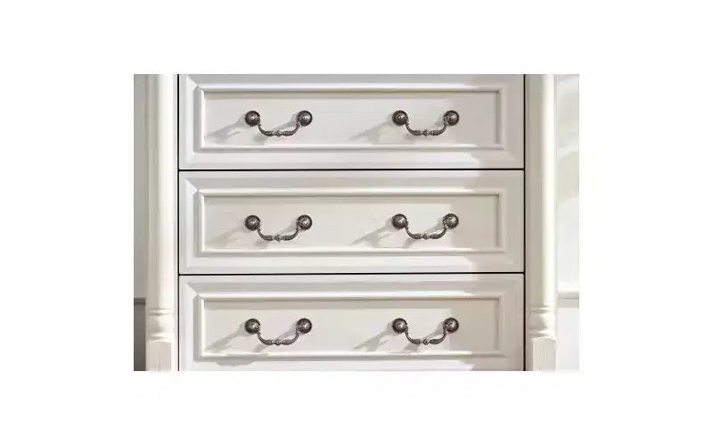 JVNOXK 31-inch Wooden Farmhouse-Style Five-Drawer Chest with Base Bedroom or Living Room Storage Cabinet Stylish, Sturdy, Durable Walnut