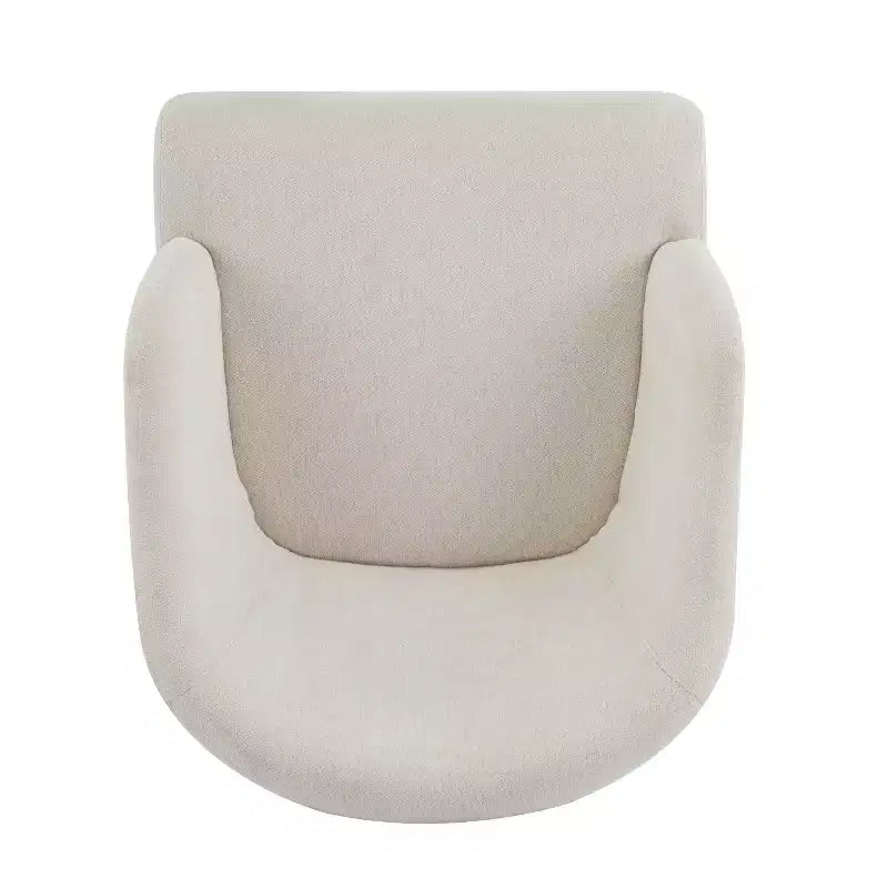 Modern Accent Chair with Round Back and Wooden Legs, Mid-Century Inspired, for Lounge
