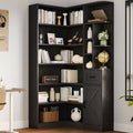 Corner Bookshelf, 74 Tall Corner Bookshelves, 6 Tiers L-Shaped Bookcase with Open Shelves and Storage Drawers for Living Room or Home Office