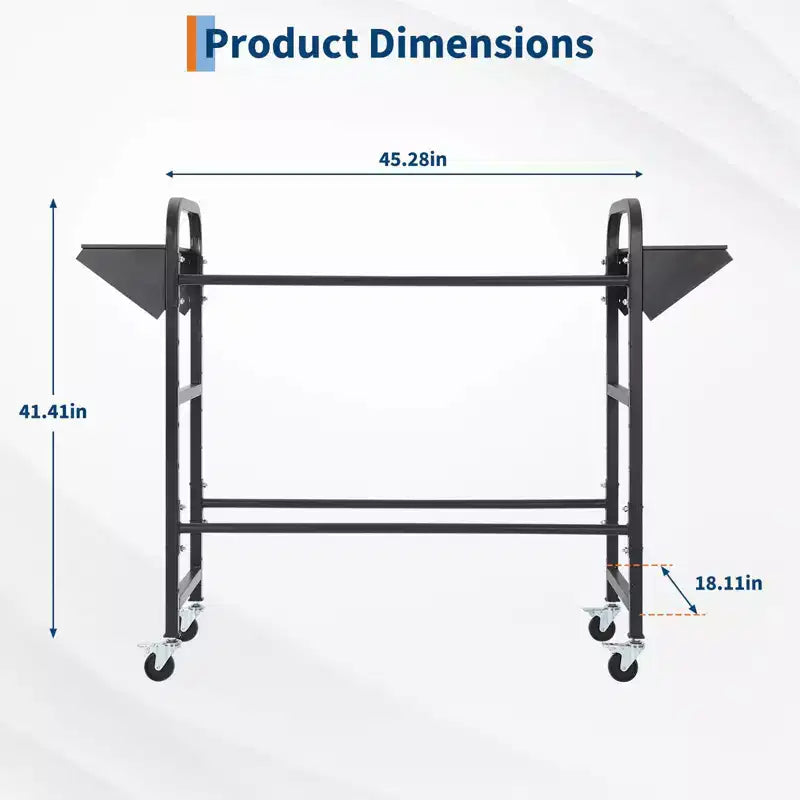 Tire Rack, 500 lb Capacity, Adjustable Rolling tire Storage Rack with 2 Shelves & 4 Swivel Casters for Garage, SUV & Truck Tires, Black