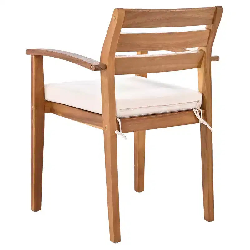 Whisen 7-piece Rustic Wood Outdoor Dining Set - Seats 8, Patio Furniture Set with Removable Cushions, Chairs and Bench, Weather Resistant - Natural