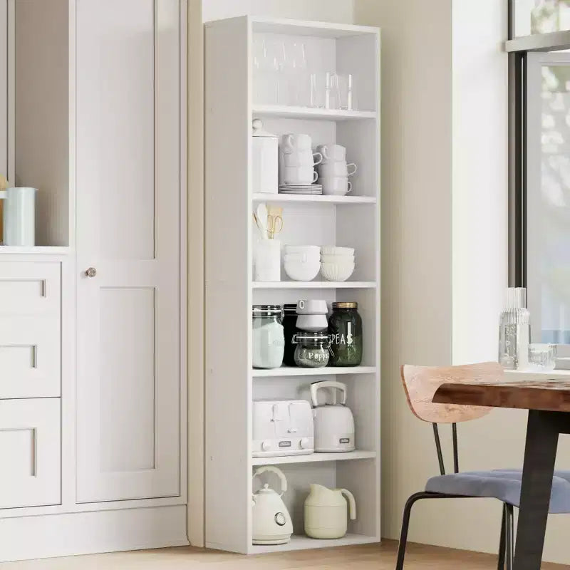 COZONY 6-Shelf Tall Bookcase with Anti-Tip Design, Rustic Wood Shelves, Easy Assembly  Industrial Style Book Shelf