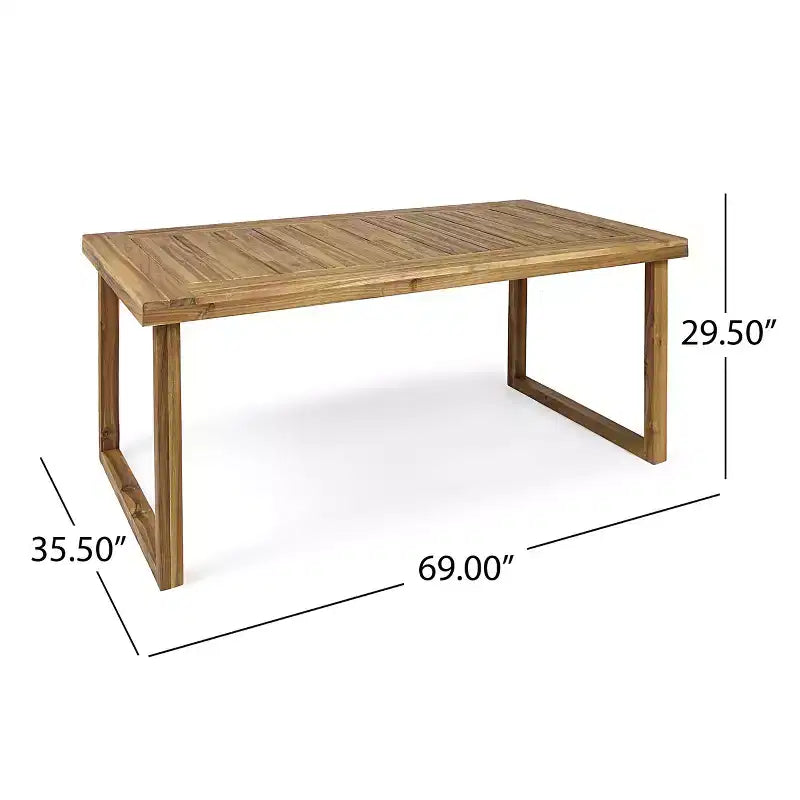 Christopher Knight Home Beryle 7 Piece Acacia Wood and Rope Outdoor Dining Set with Cushions