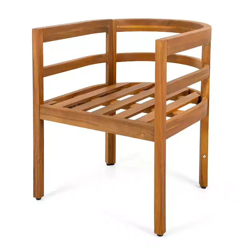 Christopher Knight Home Bennett Patio Rustic 7-Piece Acacia Wood Expandable Dining Table and Chairs Set with Cushions