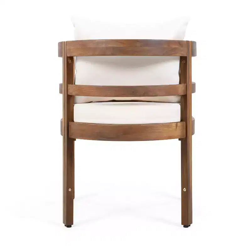 Christopher Knight Home Bennett Patio Rustic 7-Piece Acacia Wood Expandable Dining Table and Chairs Set with Cushions