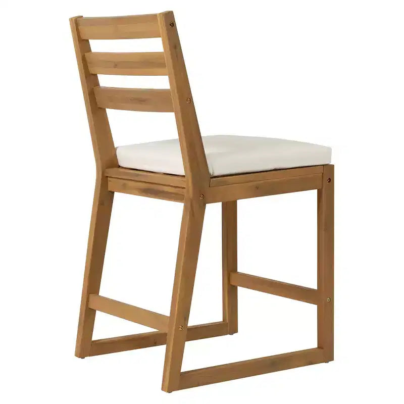 Whisen 5-Piece Rustic Patio Bar Set, Patio Table and Chairs Set with Ergonomic Chairs & Slatted Tabletop