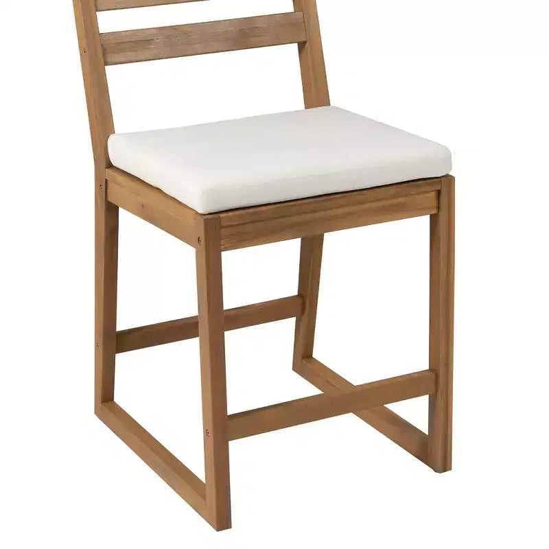 Whisen 5-Piece Rustic Patio Bar Set, Patio Table and Chairs Set with Ergonomic Chairs & Slatted Tabletop