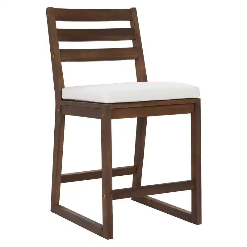 Whisen 5-Piece Rustic Patio Bar Set, Patio Table and Chairs Set with Ergonomic Chairs & Slatted Tabletop