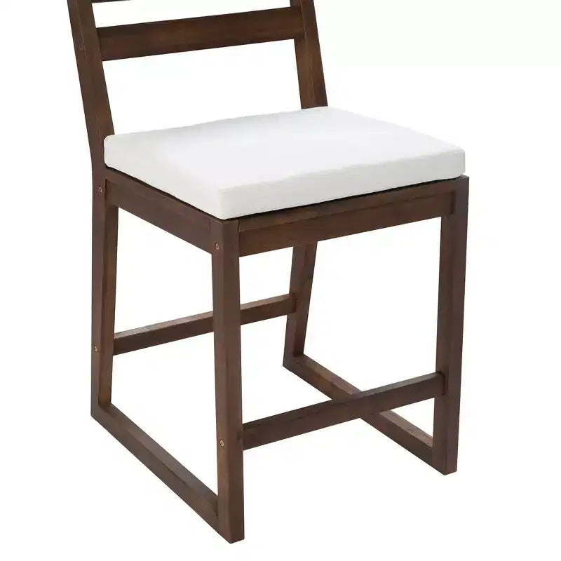 Whisen 5-Piece Rustic Patio Bar Set, Patio Table and Chairs Set with Ergonomic Chairs & Slatted Tabletop