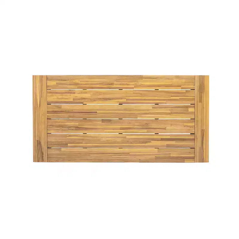 Christopher Knight Home Carter Patio Modern Acacia Wood 5-Piece Outdoor Dining Set with Rectangular Table and 4 Rope Swivel Chairs