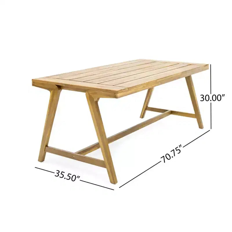 Christopher Knight Home Carter Patio Modern Acacia Wood 5-Piece Outdoor Dining Set with Rectangular Table and 4 Rope Swivel Chairs