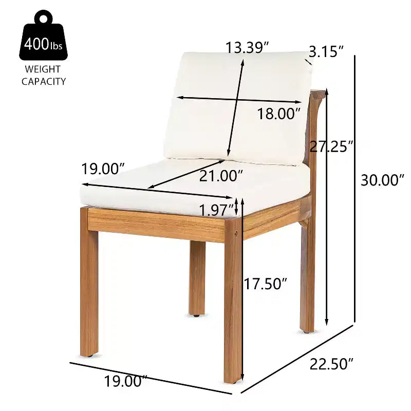 Christopher Knight Home Harrison Patio Modern 7-Piece Acacia Wood Expandable Dining Table and Chairs Set with Cushions