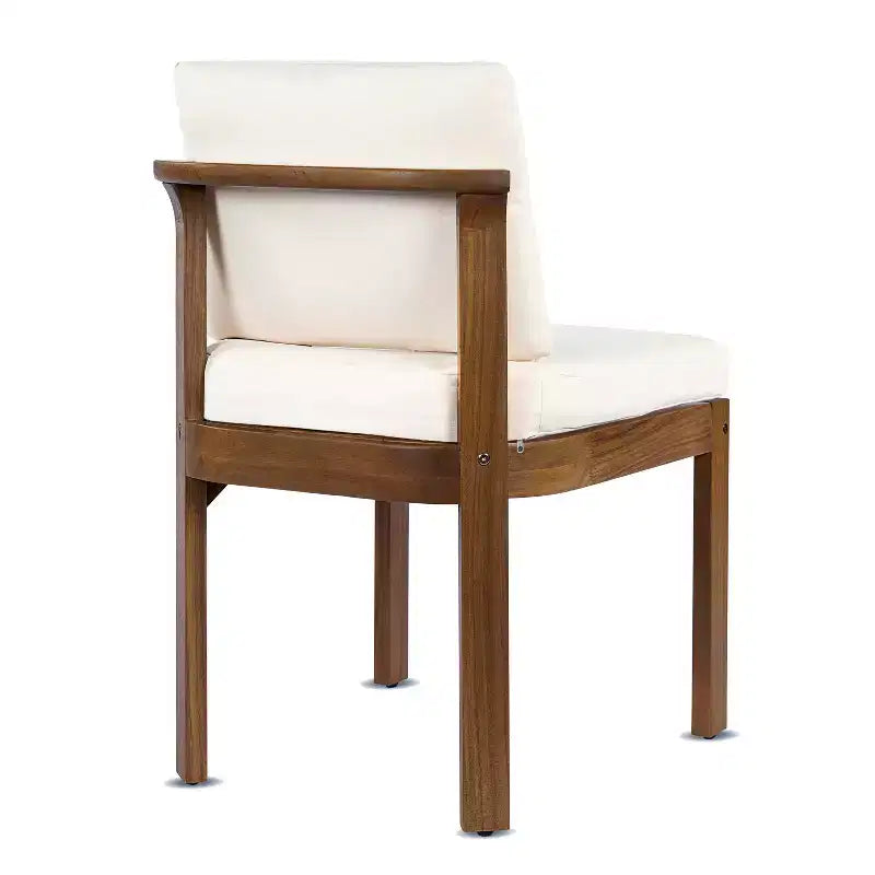 Christopher Knight Home Harrison Patio Modern 7-Piece Acacia Wood Expandable Dining Table and Chairs Set with Cushions
