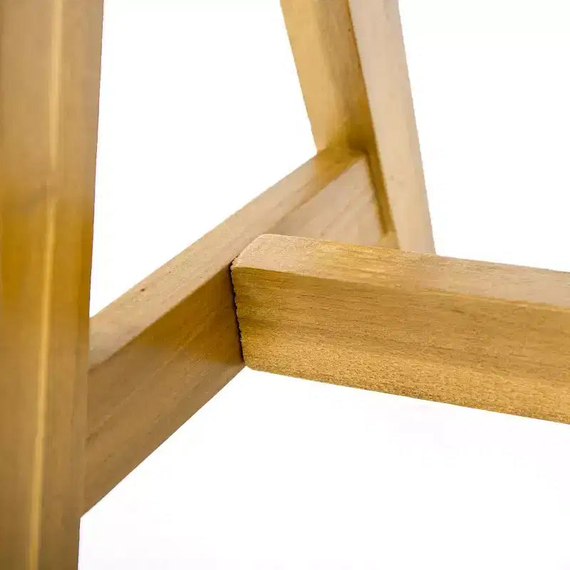 Ensemble de pique-nique extérieur 3 pièces en bois d'acacia, table rectangulaire avec 2 bancs, ensemble de salle à manger compact pour balcon, terrasse, camping-Panipeachy