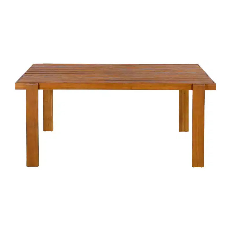 Christopher Knight Home Lucia Modern 7 Piece Patio Acacia Upholstered Dining Set with Round Back and Slatted Table