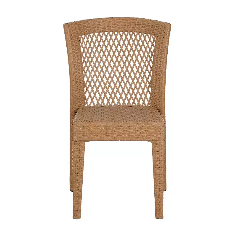 Christopher Knight Home Magnus Modern 7 Piece Acacia and Iron Dining Set with Slatted Table and PE Rattan Design