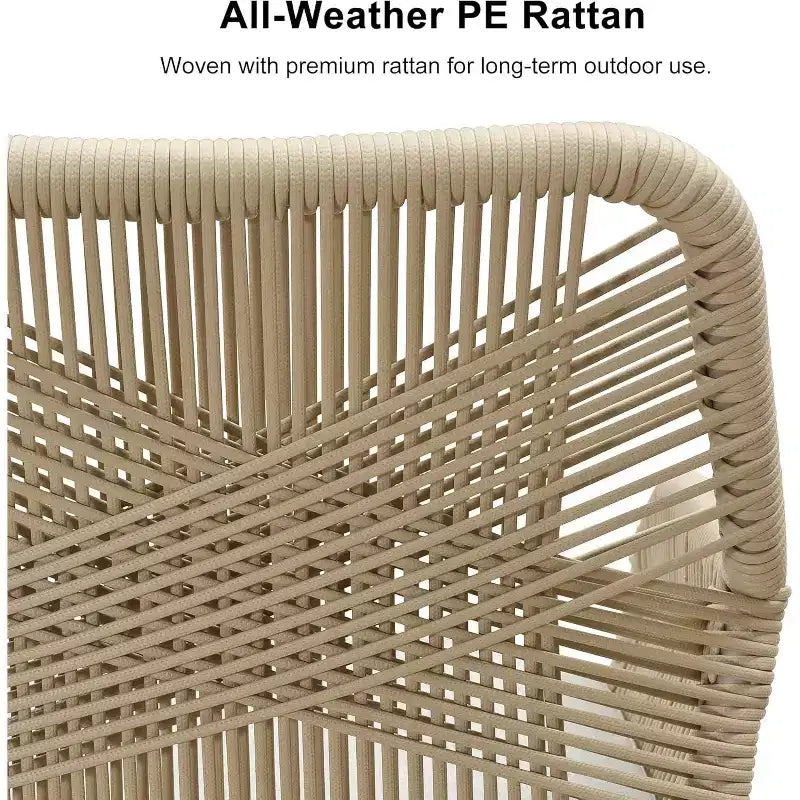 PURPLE LEAF Outdoor Dining Set All-Weather PE Rattan Outdoor Patio Furniture Set