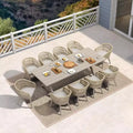 PURPLE LEAF Outdoor Dining Set All-Weather PE Rattan Outdoor Patio Furniture Set
