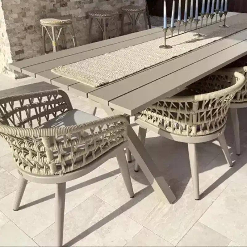PURPLE LEAF Outdoor Dining Set All-Weather PE Rattan Outdoor Patio Furniture Set
