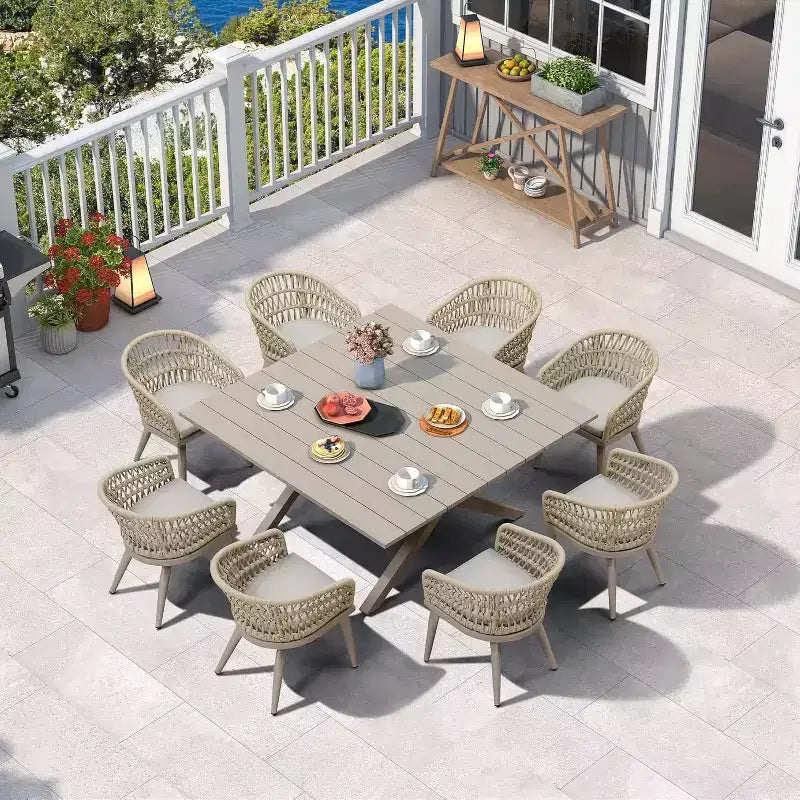 PURPLE LEAF Outdoor Dining Set All-Weather PE Rattan Outdoor Patio Furniture Set