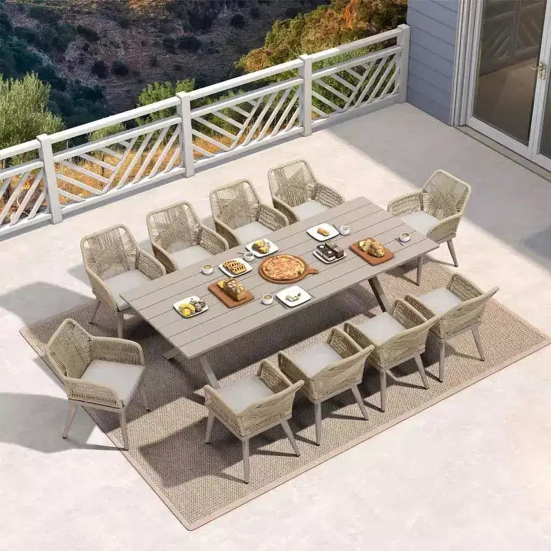 PURPLE LEAF Outdoor Dining Set All-Weather PE Rattan Outdoor Patio Furniture Set