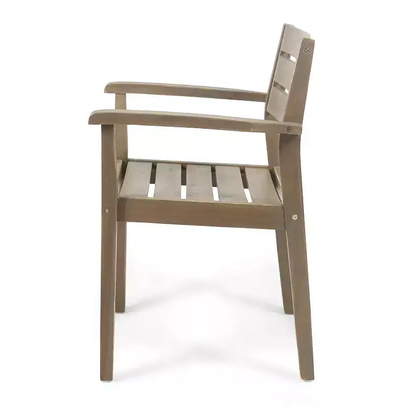 Christopher Knight Home Kasper Modern 7 Piece Patio Acacia Dining Set with Expandable Rectangular Slatted Table